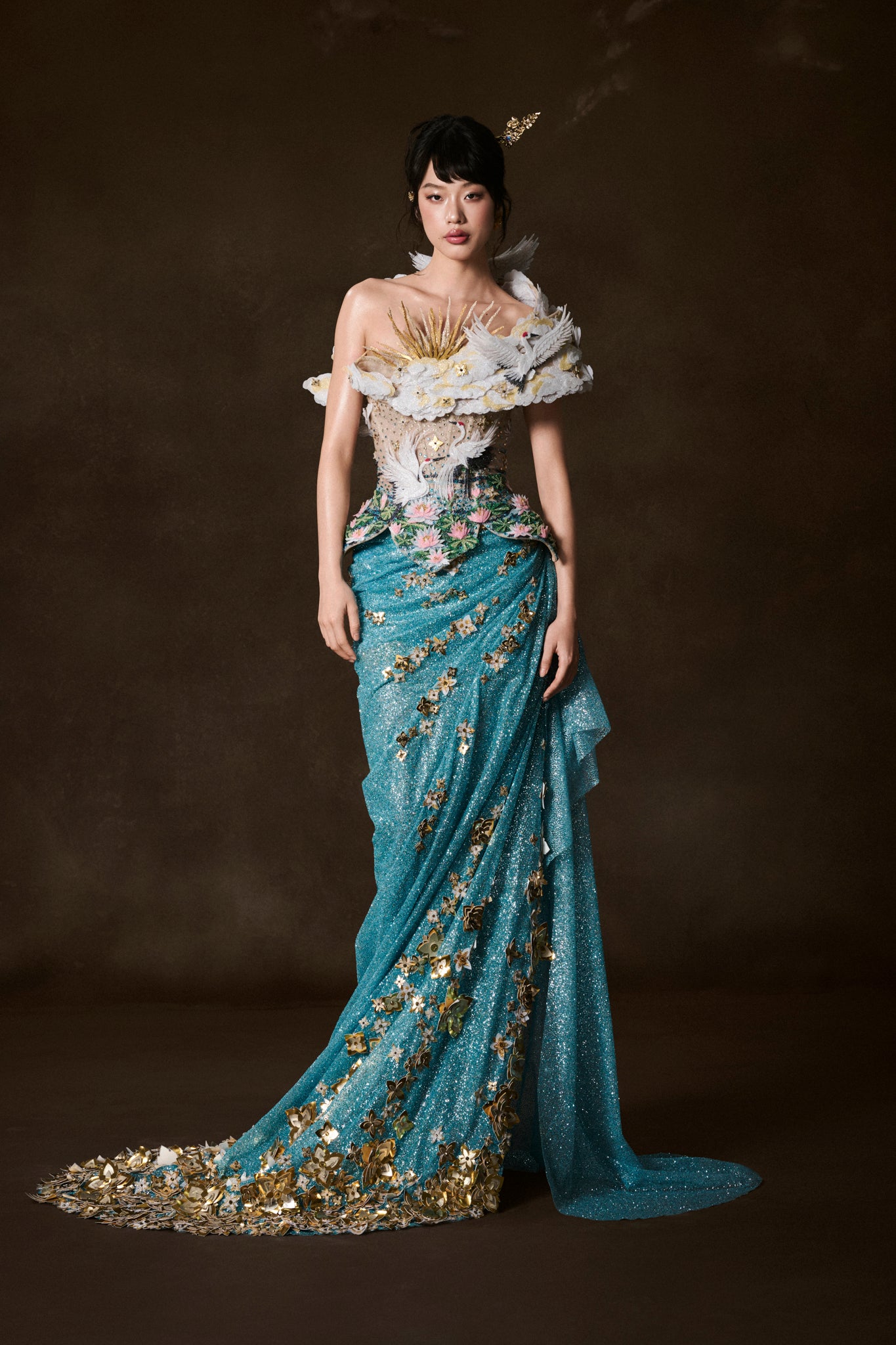 LOOK 1: Sacred Cranes – Almée Couture