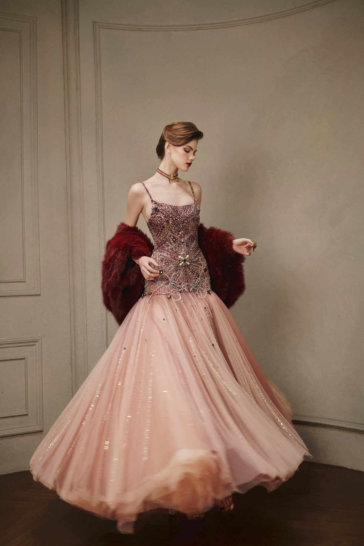 LOOK 9 — Scarlet Rose
