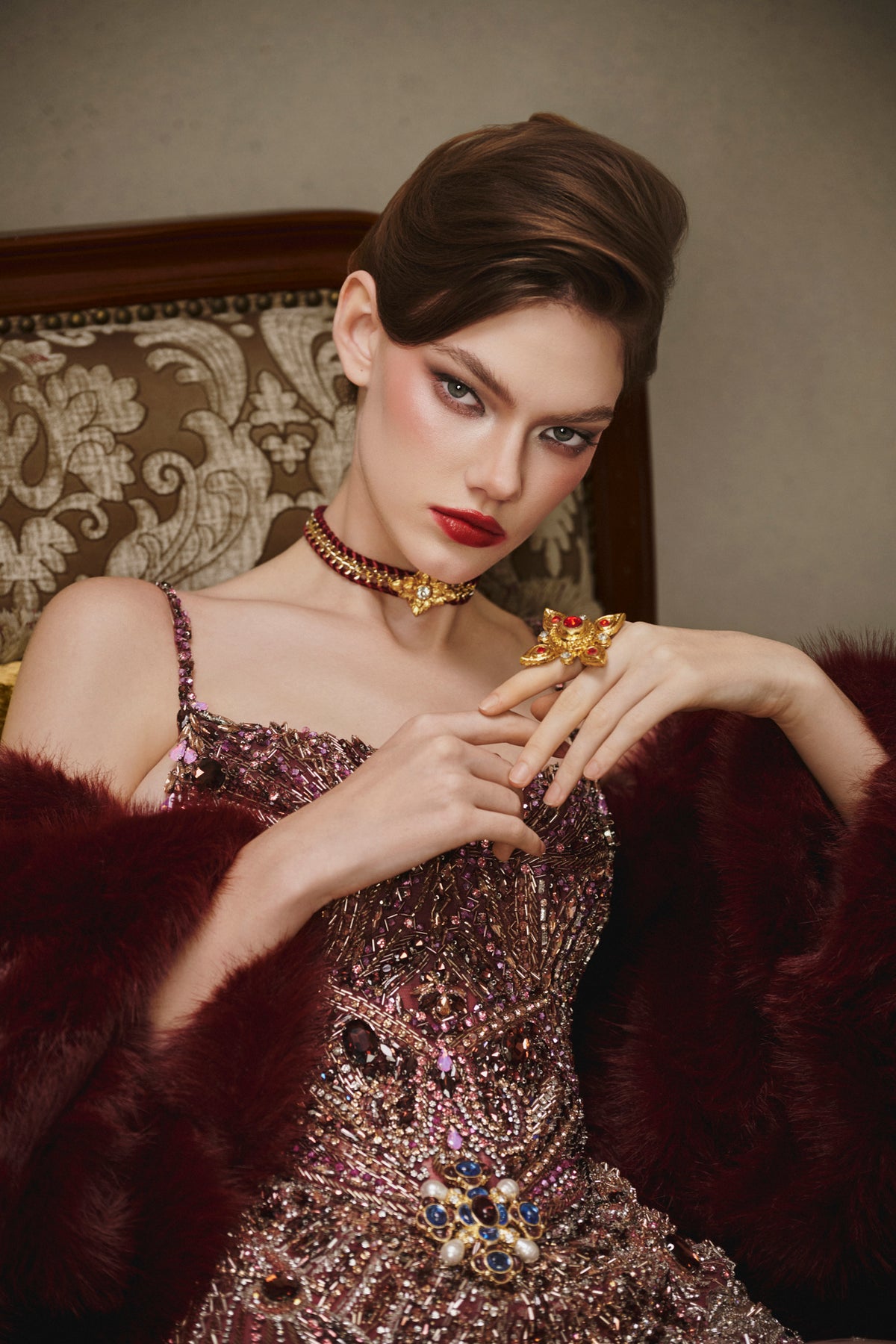 LOOK 9 — Scarlet Rose