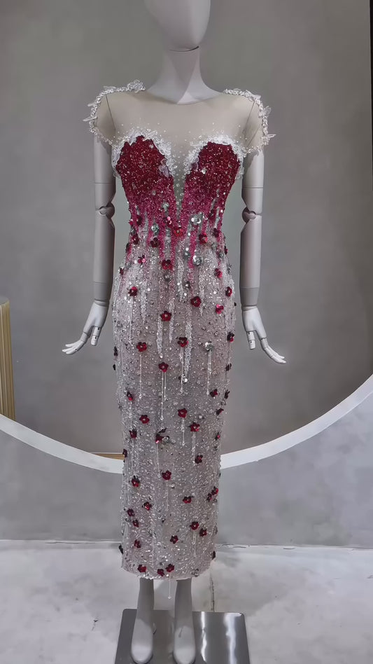 Crimson Sonata Dress